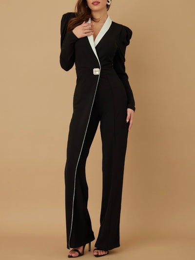 Leslie Jewel Black Jumpsuit