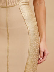 Annie Bandage Gold Dress