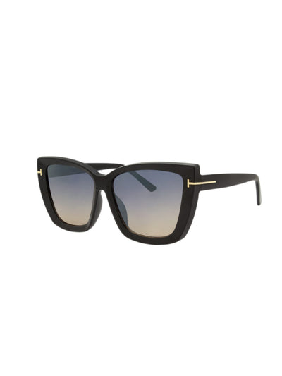 Acetate Frame Sunglasses Black-Light DS410