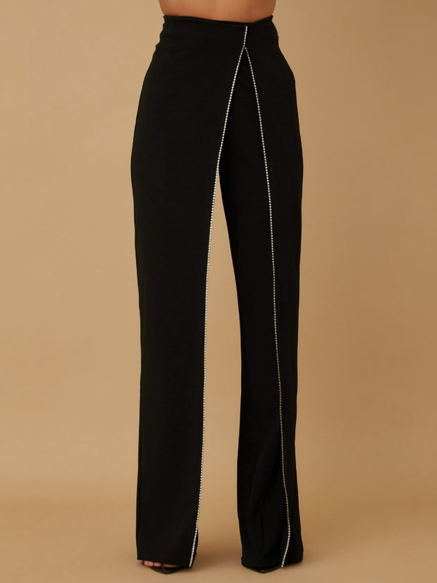 Black Rhinestone Layer Bottoms