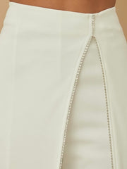 White Rhinestone Layer Bottoms