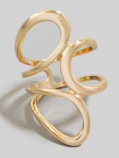 Rounded Triple Layered Wrap Around Band Ring