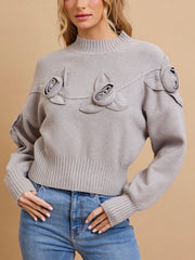 Rosy Grey Sweater Top