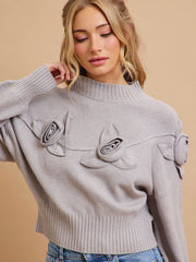 Rosy Grey Sweater Top