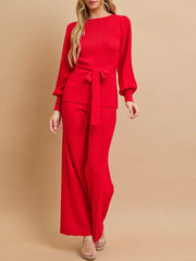 Sofia Red 2 Piece Knit Set