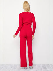 Valerie Red 2 Piece Knit Set