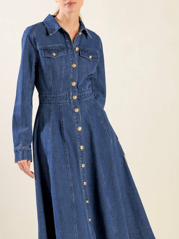 Carly Washed Denim Dress