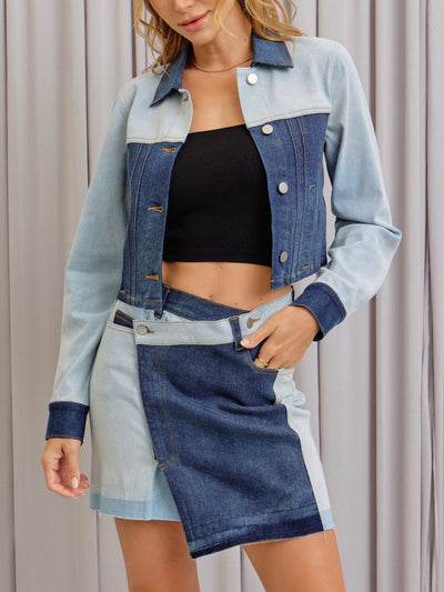 Norely Mixed Denim 2 Piece Set