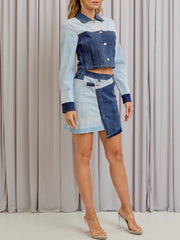 Norely Mixed Denim 2 Piece Set