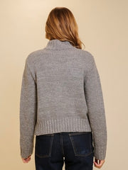 Sparkling Knitted Gray Sweater