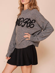 Amore Knit Gray Sweater