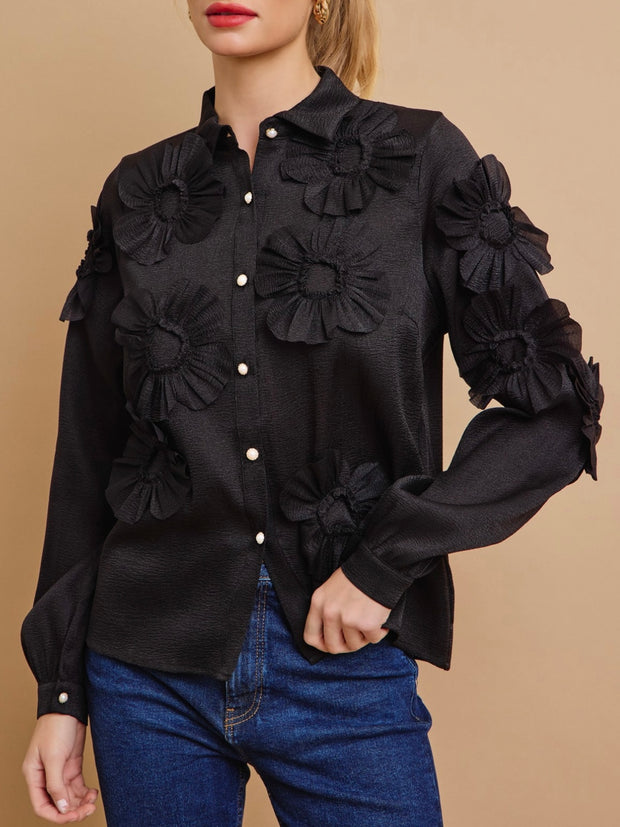 Aylin Flower Applique Top