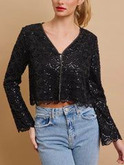 Miranda Beaded Cardigan Top