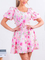 Celeste Asymmetric Floral Dress