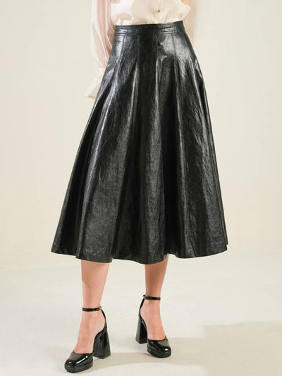 Kyle Faux Leather Skirt