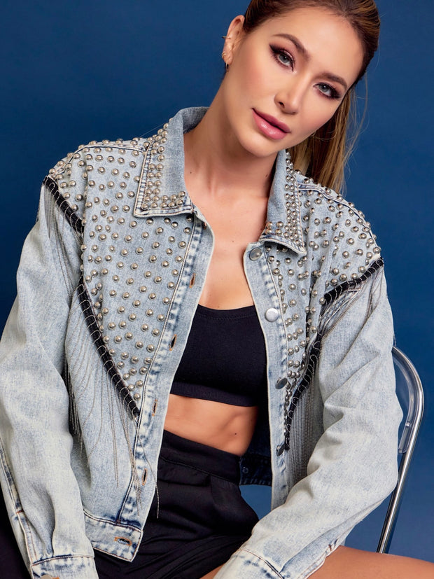 Alyson Studded Denim Jacket