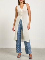 Sarahi Crochet Long Vest