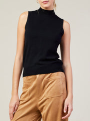 Hannah Black Mock Neck Top