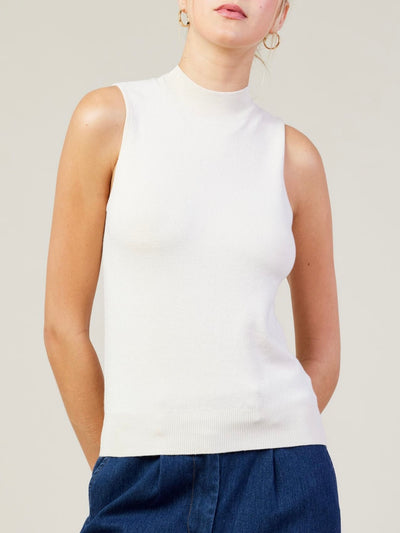 Hannah Cream Mock Neck Top