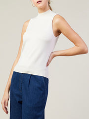 Hannah Cream Mock Neck Top