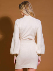 Taimy Sweater Cream Dress