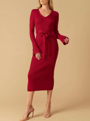 Eliza Ribbed Midi Dress