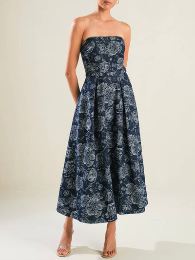 Fatima Denim Midi Dress