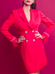 Deliah Blazer Red Dress