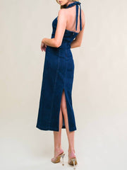 Elvira Washed Denim Midi Dress