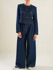 Belen Denim Jacket & Pant Set