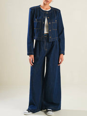 Belen Denim Jacket & Pant Set