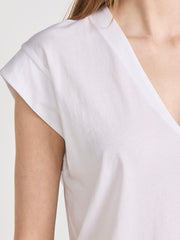 Regina V-Neck White Top FS