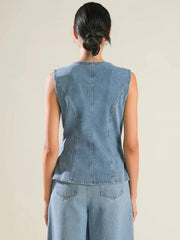 Dalia Blue Denim Jacket & Pant Set