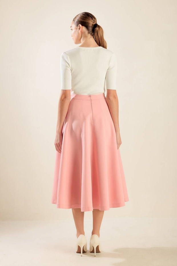 Andrea Woven Midi Skirt