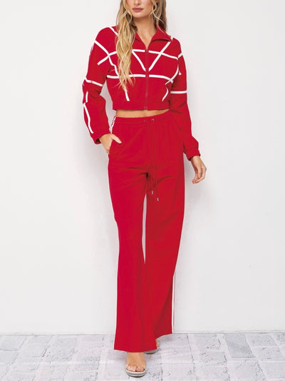 Yoselyn Knit 2 Piece Red Set