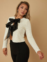 Michelle Sequins Ribbon Jacket