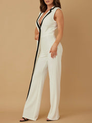 Aria Layered White Jumpsuit